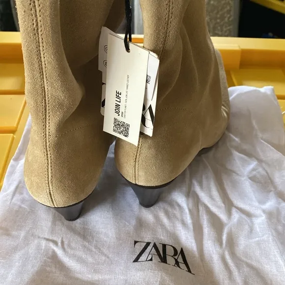 Zara Soft Suede ankle boots