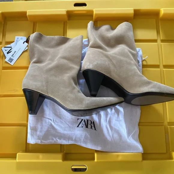 Zara Soft Suede ankle boots