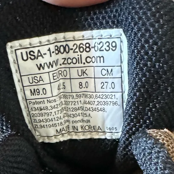 Zcoil Boots Men's Leather Hiking shoes size 9
