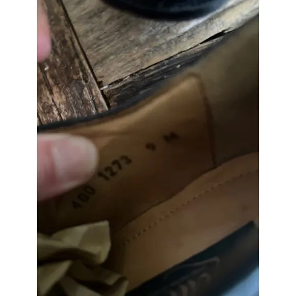 Zelli Made in Italy Ostrich Leather Oxford Casual Dress Shoes Size 9 M JP