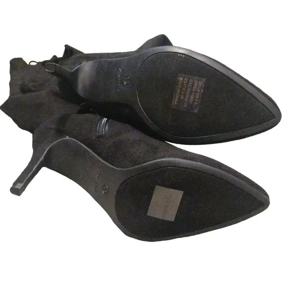 Zigi Soho Silla Black Stiletto Heeled Boots, Size 6.5, Pointed‎ Toe, NIB
