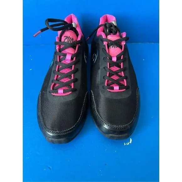 ZUMBA Womens Size 9.5Black Flex Classic Trainers Dance Shoes Z Slide-Impact Max